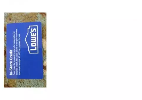 313$ lowes merchandise gift card